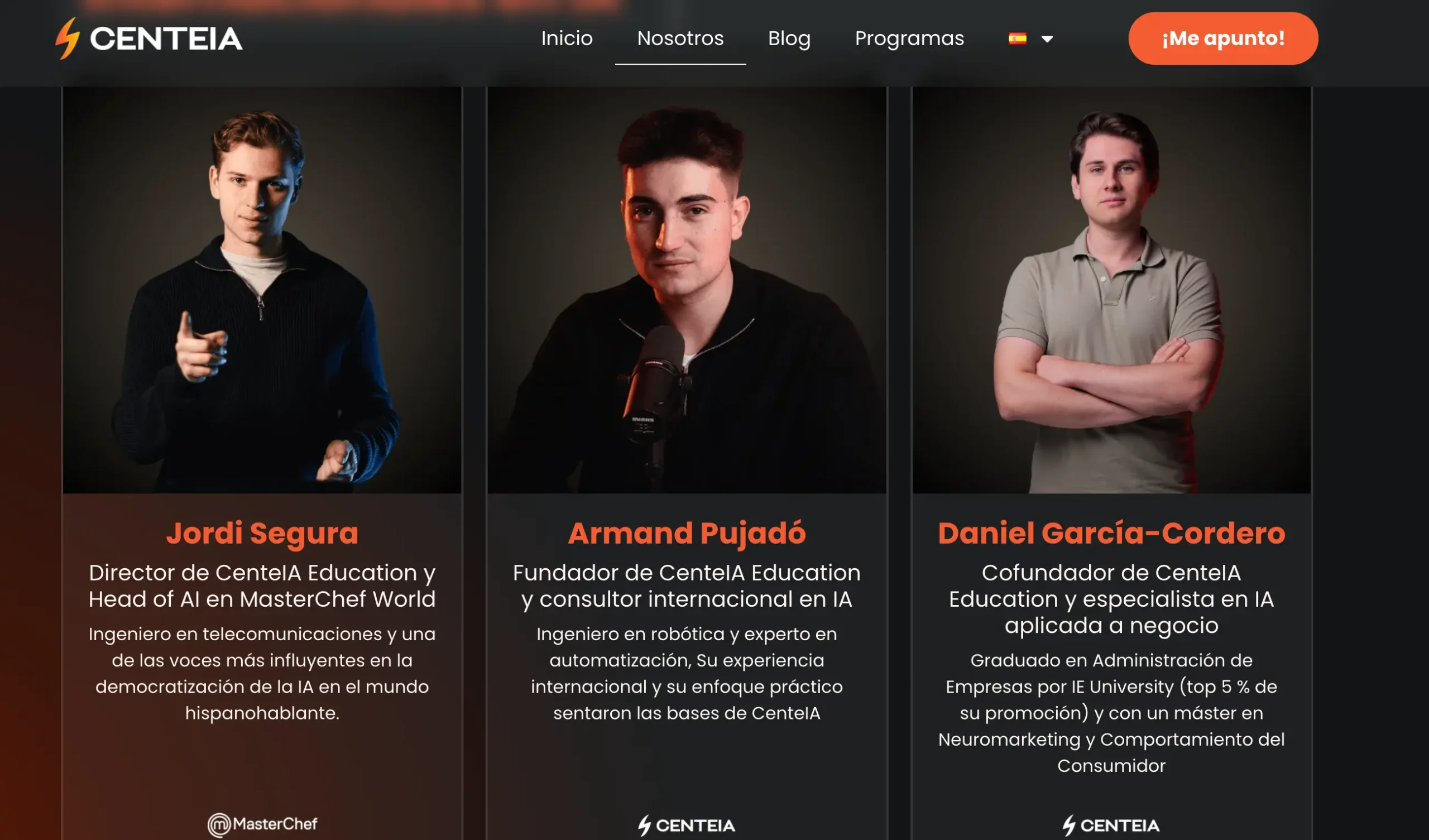 equipo fundador de CenteIA Education